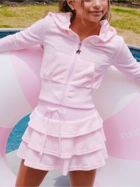 NWT Lola + The Boys Velour Margot Set Pink | Girls Size 14 | New With Tags